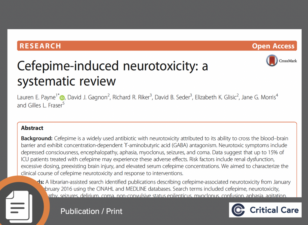 NCSE is common in patients who have been given Cefepime; EEG should be considered for those experiencing Altered Mental Status